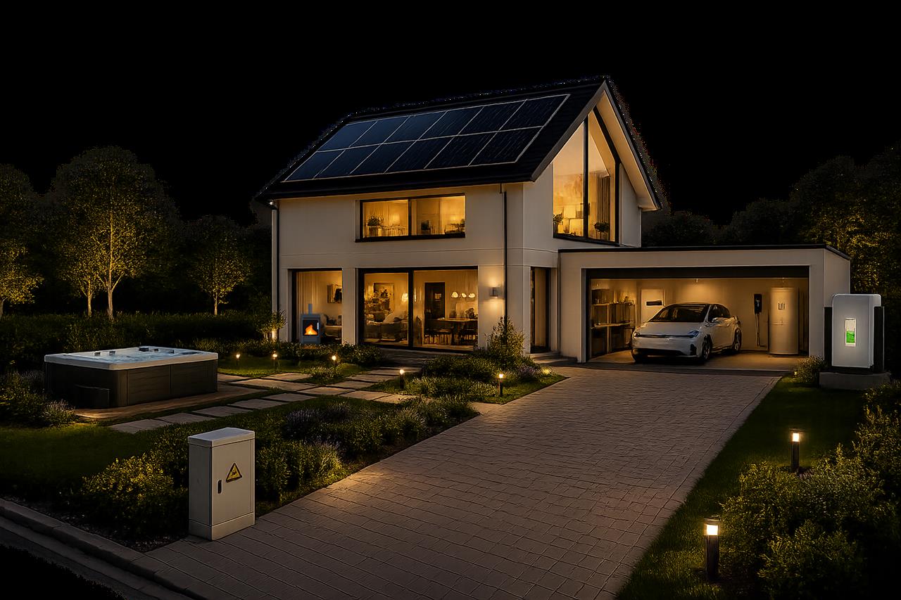 La même maison, de nuit
